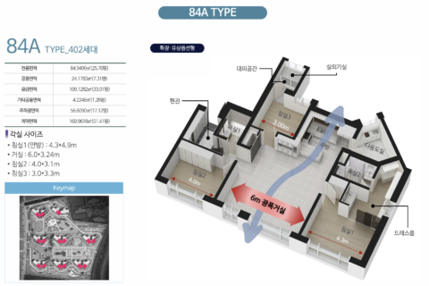 회천 중앙역 양주 파라곤 84a타입